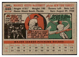 1956 Topps Baseball #340 Mickey McDermott Yankees EX+/EX-MT 444892