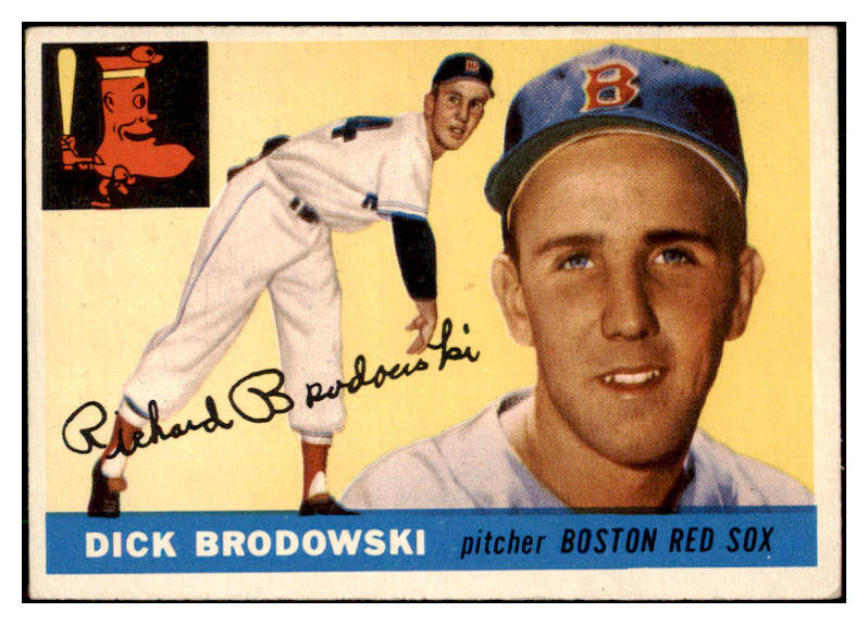1955 Topps Baseball #171 Dick Brodowski Red Sox EX+/EX-MT 444918