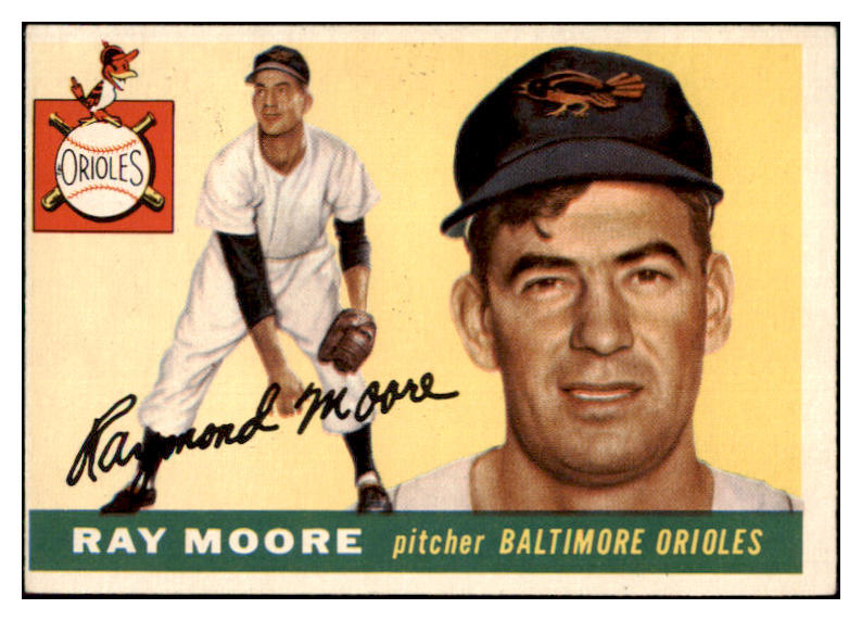1955 Topps Baseball #208 Ray Moore Orioles EX+/EX-MT 444920