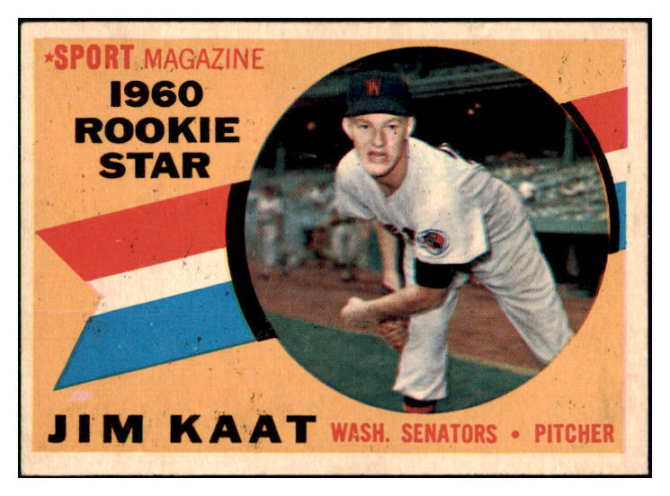 1960 Topps Baseball #136 Jim Kaat Senators EX-MT/NR-MT 444960