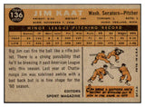 1960 Topps Baseball #136 Jim Kaat Senators EX-MT/NR-MT 444960