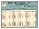 1965 Topps Baseball #513 New York Yankees Team EX-MT 444972