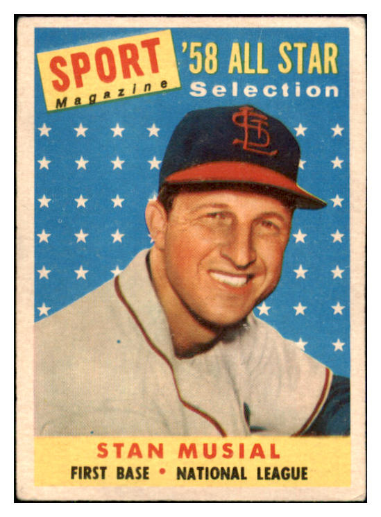 1958 Topps Baseball #476 Stan Musial A.S. Cardinals VG-EX 444987