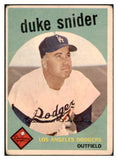 1959 Topps Baseball #020 Duke Snider Dodgers Good 444996