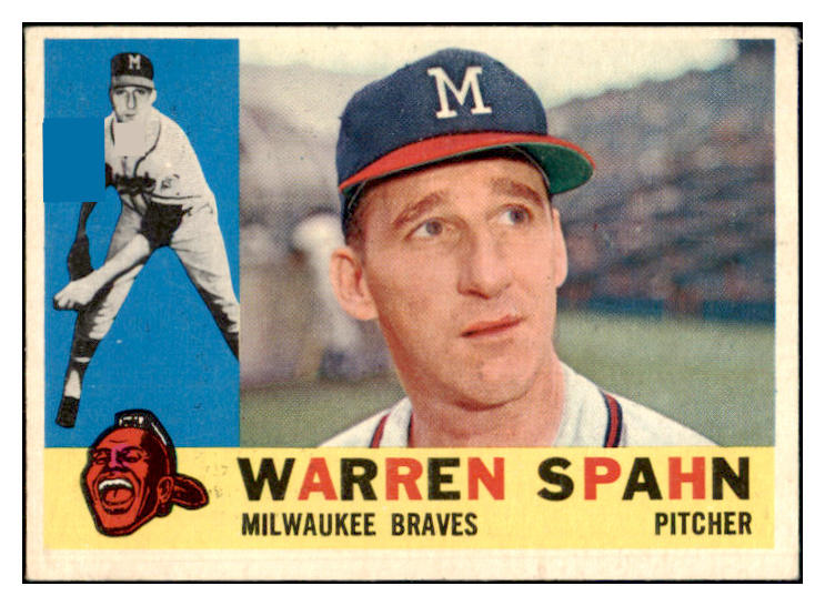 1960 Topps Baseball #445 Warren Spahn Braves EX-MT 445005