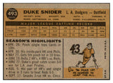 1960 Topps Baseball #493 Duke Snider Dodgers EX-MT/NR-MT 445024 Kit Young Cards