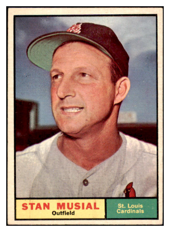 1961 Topps Baseball #290 Stan Musial Cardinals EX+/EX-MT 445052 Kit Young Cards