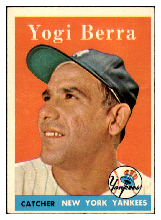 1958 Topps Baseball #370 Yogi Berra Yankees EX-MT 445060 Kit Young Cards