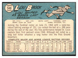 1965 Topps Baseball #540 Lou Brock Cardinals VG-EX 445066 Kit Young Cards