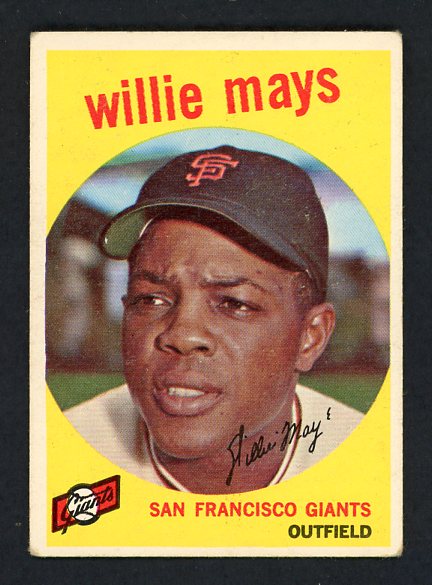 1959 Topps Baseball #050 Willie Mays Giants VG-EX/EX 445138 Kit Young Cards
