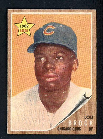 1962 Topps Baseball #387 Lou Brock Cubs EX 445145 Kit Young Cards