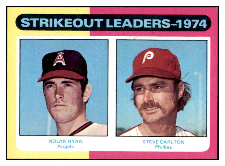 1975 Topps Baseball #312 Strike Out Leaders Nolan Ryan NR-MT 445212