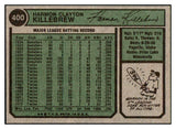 1974 Topps Baseball #400 Harmon Killebrew Twins NR-MT 445221