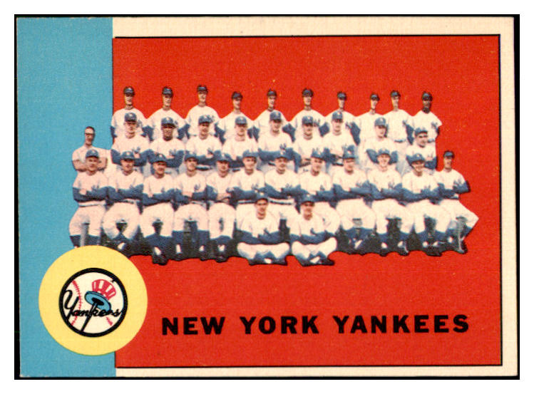 1963 Topps Baseball #247 New York Yankees Team NR-MT 445234