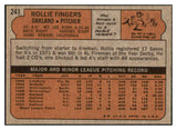 1972 Topps Baseball #241 Rollie Fingers A's NM/MT 445249