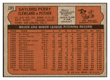 1972 Topps Baseball #285 Gaylord Perry Indians NM/MT 445250