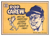 1970 Topps Baseball #453 Rod Carew A.S. Twins NM/MT 445260