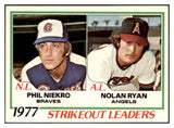 1978 Topps Baseball #206 Strike Out Leaders Nolan Ryan NM/MT 445267