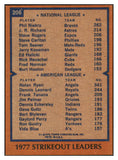 1978 Topps Baseball #206 Strike Out Leaders Nolan Ryan NM/MT 445267