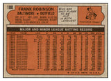 1972 Topps Baseball #100 Frank Robinson Orioles NM/MT 445272