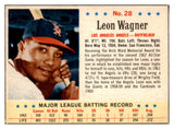 1963 Post Baseball #028 Leon Wagner Angels EX-MT .272 445549