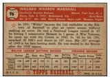 1952 Topps Baseball #096 Willard Marshall Braves EX-MT 445591
