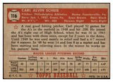 1952 Topps Baseball #116 Carl Scheib A's EX-MT 445593