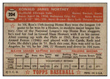 1952 Topps Baseball #204 Ron Northey Cubs EX-MT 445605