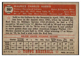 1952 Topps Baseball #207 Mickey Harris Indians EX-MT 445606