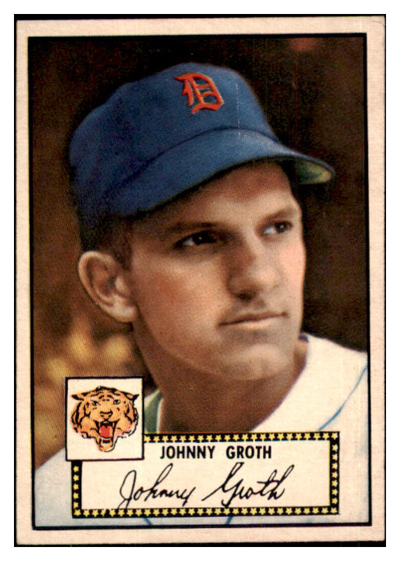 1952 Topps Baseball #025 Johnny Groth Tigers GD-VG ink back Black 445626