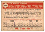 1952 Topps Baseball #166 Paul Lapalme Pirates EX+/EX-MT 445643