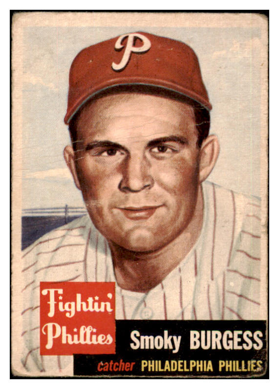 1953 Topps Baseball #010 Smoky Burgess Phillies Good 445662
