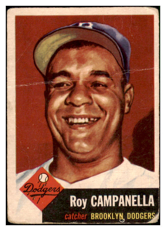 1953 Topps Baseball #027 Roy Campanella Dodgers FR-GD 445664