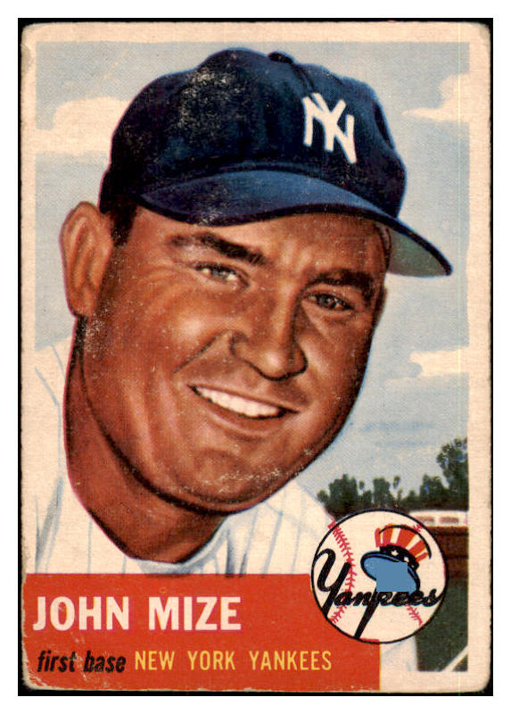 1953 Topps Baseball #077 Johnny Mize Yankees VG 445694
