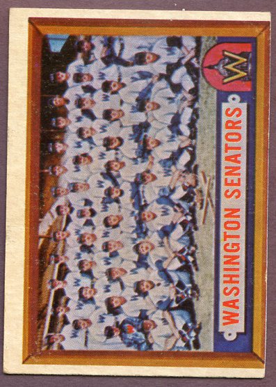 1957 Topps Baseball #270 Washington Senators Team VG-EX 445834