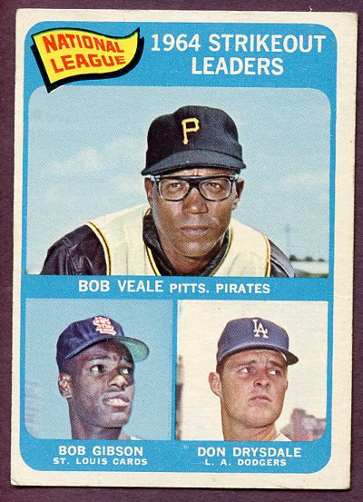 1965 Topps Baseball #012 N.L. Strike Out Leaders Bob Gibson VG-EX 445844