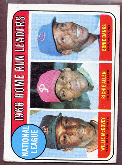 1969 Topps Baseball #006 N.L. Home Run Leaders Ernie Banks VG-EX 445994