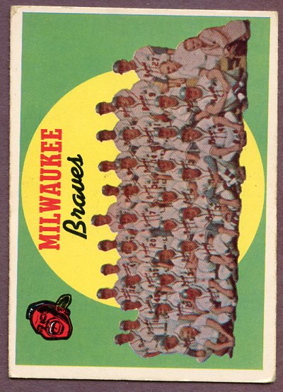 1959 Topps Baseball #419 Milwaukee Braves Team VG-EX 446017