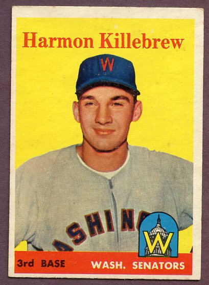 1958 Topps Baseball #288 Harmon Killebrew Senators EX 446155