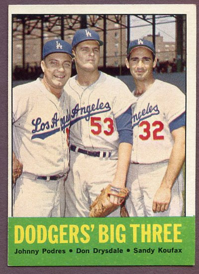 1963 Topps Baseball #412 Sandy Koufax Don Drysdale NR-MT 446182