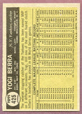 1961 Topps Baseball #425 Yogi Berra Yankees EX-MT 446196