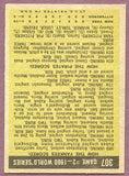 1961 Topps Baseball #307 World Series Game 2 Mickey Mantle EX 446199