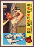 1960 Topps Baseball #420 Eddie Mathews Braves EX-MT 446208