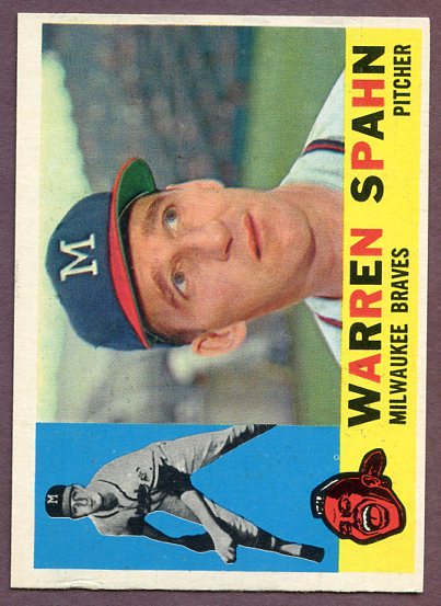 1960 Topps Baseball #445 Warren Spahn Braves VG-EX 446227