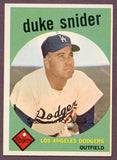 1959 Topps Baseball #020 Duke Snider Dodgers EX-MT 446235