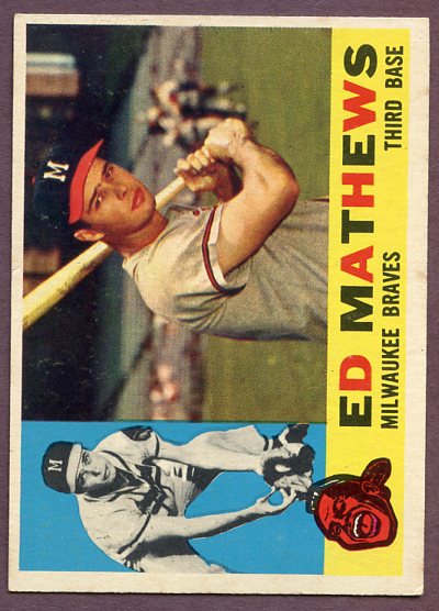 1960 Topps Baseball #420 Eddie Mathews Braves EX+/EX-MT 446263