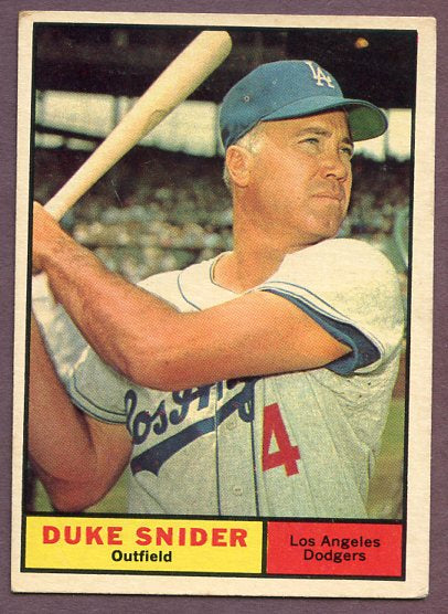 1961 Topps Baseball #443 Duke Snider Dodgers VG-EX 446281