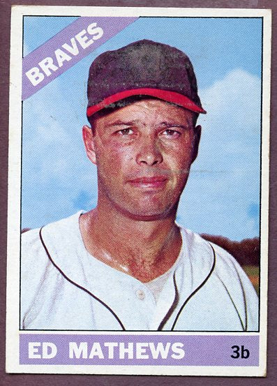 1966 Topps Baseball #200 Eddie Mathews Braves EX 446331