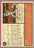 1962 Topps Baseball #025 Ernie Banks Cubs EX 446345