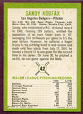 1963 Fleer Baseball #042 Sandy Koufax Dodgers EX+/EX-MT 446390